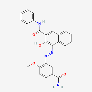 molecular formula C25H20N4O4 B1596128 2-Naphthalenecarboxamide, 4-[[5-(aminocarbonyl)-2-methoxyphenyl]azo]-3-hydroxy-N-phenyl- CAS No. 68016-05-7
