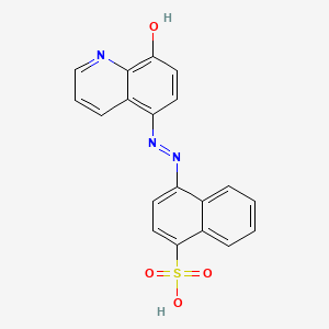 molecular formula C19H13N3O4S B1596149 1-Naphthalenesulfonic acid, 4-[(8-hydroxy-5-quinolinyl)azo]- CAS No. 26644-96-2