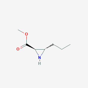 B159618 methyl (2R,3S)-3-propylaziridine-2-carboxylate CAS No. 127127-37-1