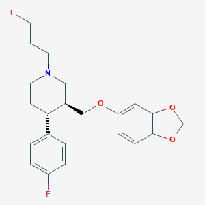 molecular formula C22H25F2NO3 B159621 N-(3-Fluoropropyl)paroxetine CAS No. 138135-14-5