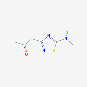 molecular formula C6H9N3OS B1596212 1-(5-Methylamino-[1,2,4]thiadiazol-3-yl)-propan-2-one CAS No. 257862-97-8