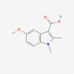 molecular formula C12H13NO3 B1596214 5-Methoxy-1,2-dimethyl-1H-indole-3-carboxylic acid CAS No. 105909-93-1