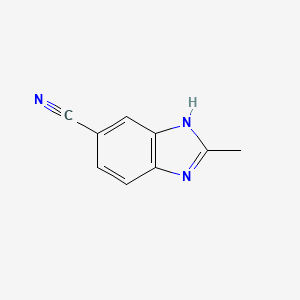 molecular formula C9H7N3 B1596244 2-Methyl-1H-benzimidazole-5-carbonitrile CAS No. 92443-13-5