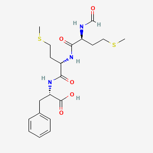 molecular formula C20H29N3O5S2 B1596264 N-Formylmethionyl-methionyl-phenylalanine CAS No. 59881-05-9