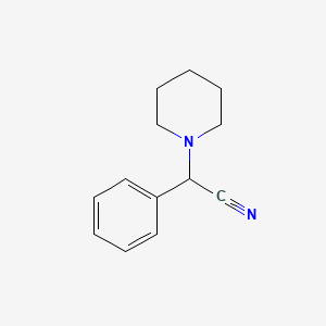 molecular formula C13H16N2 B1596278 2-Phenyl-2-piperidinoacetonitrile CAS No. 5766-79-0
