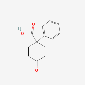 molecular formula C13H14O3 B1596344 4-氧代-1-苯基环己烷羧酸 CAS No. 75945-91-4