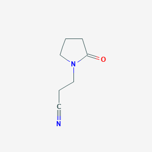 molecular formula C7H10N2O B1596353 2-氧代-1-吡咯烷丙腈 CAS No. 7663-76-5