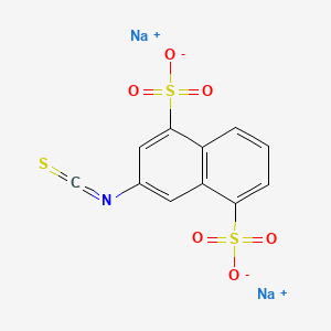 molecular formula C11H5NNa2O6S3 B1596410 1,5-Naphthalenedisulfonic acid, 3-isothiocyanato-, disodium salt CAS No. 35888-63-2