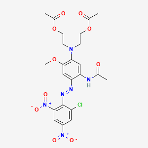 molecular formula C23H25ClN6O10 B1596437 C.I. Disperse Blue 79 (Cl/methoxy) CAS No. 3618-73-3