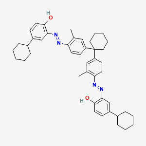 B1596453 2,2'-[Cyclohexylidenebis[(2-methyl-4,1-phenylene)azo]]bis[4-cyclohexylphenol] CAS No. 6706-82-7