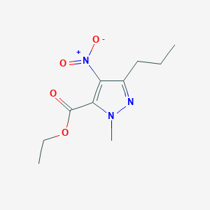 molecular formula C10H15N3O4 B1596476 Ethyl 2-methyl-4-nitro-5-propylpyrazole-3-carboxylate CAS No. 202066-14-6