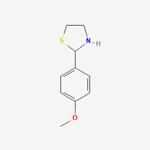 molecular formula C10H13NOS B1596487 2-(4-Methoxyphenyl)-1,3-thiazolane CAS No. 31404-08-7
