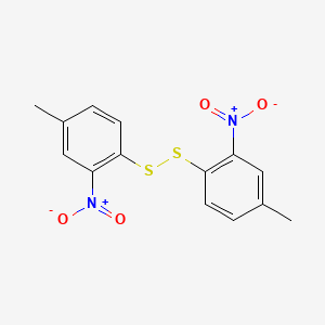 molecular formula C14H12N2O4S2 B1596488 Disulfide, bis(4-methyl-2-nitrophenyl) CAS No. 35350-31-3