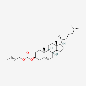 molecular formula C32H52O3 B1596501 Cholest-5-en-3-ol (3beta)-, 2-butenyl carbonate CAS No. 62637-94-9