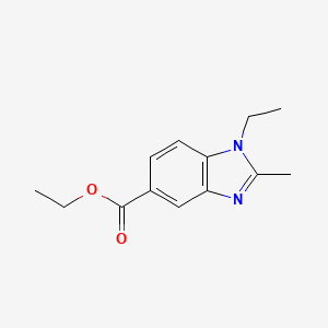 molecular formula C13H16N2O2 B1596549 1-乙基-2-甲基-1H-苯并咪唑-5-甲酸乙酯 CAS No. 92108-02-6