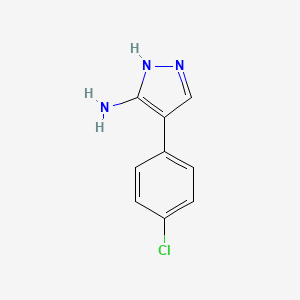 molecular formula C9H8ClN3 B1596585 4-(4-氯苯基)-1H-吡唑-5-胺 CAS No. 40545-65-1