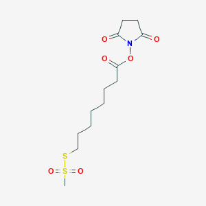 molecular formula C13H21NO6S2 B015966 N-琥珀酰亚胺氧羰基庚基甲烷硫代磺酸酯 CAS No. 887407-50-3