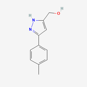 molecular formula C11H12N2O B1596666 (5-(对甲苯基)-1H-吡唑-3-基)甲醇 CAS No. 724743-26-4