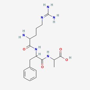 B1596668 2-[[2-[[2-Amino-5-(diaminomethylideneamino)pentanoyl]amino]-3-phenylpropanoyl]amino]propanoic acid CAS No. 67368-27-8