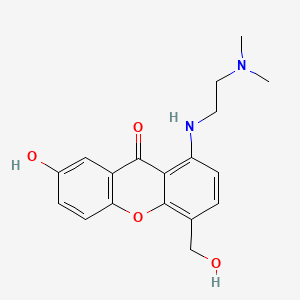 B1596669 1-((2-(Dimethylamino)ethyl)amino)-7-hydroxy-4-(hydroxymethyl)-9H-xanthen-9-one CAS No. 86455-98-3