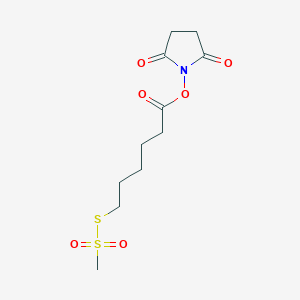 molecular formula C11H17NO6S2 B015967 (2,5-二氧代吡咯烷-1-基) 6-甲基磺酰基硫烷基己酸酯 CAS No. 76078-81-4