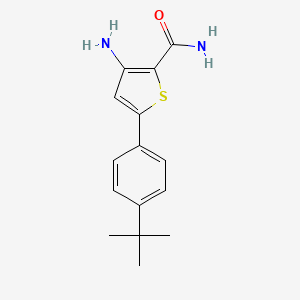 molecular formula C15H18N2OS B1596700 3-氨基-5-[4-(叔丁基)苯基]噻吩-2-甲酰胺 CAS No. 306935-13-7