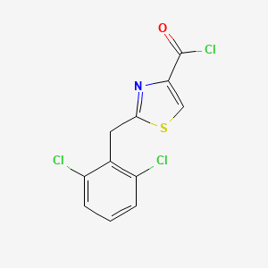 molecular formula C11H6Cl3NOS B1596701 2-[(2,6-Dichlorophenyl)methyl]-1,3-thiazole-4-carbonyl chloride CAS No. 263157-86-4