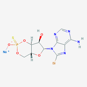 B159671 8-Bromoadenosine 3',5'-cyclic monophosphothiaoate, Sp-isomer sodium salt CAS No. 1573115-90-8