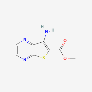 molecular formula C8H7N3O2S B1596734 7-氨基噻吩并[2,3-b]吡嗪-6-羧酸甲酯 CAS No. 244014-85-5