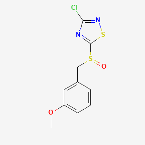 molecular formula C10H9ClN2O2S2 B1596744 3-Chloro-5-(3-methoxybenzylsulfinyl)-1,2,4-thiadiazole CAS No. 486997-73-3