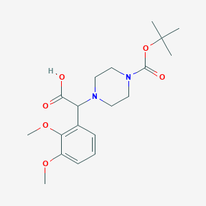 molecular formula C19H28N2O6 B1596750 2-(2,3-dimethoxyphenyl)-2-[4-[(2-methylpropan-2-yl)oxycarbonyl]piperazin-1-yl]acetic Acid CAS No. 885274-63-5