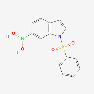 molecular formula C14H12BNO4S B1596753 1-Phenylsulfonylindole-6-boronic acid CAS No. 480438-52-6