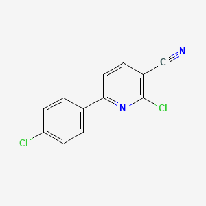 molecular formula C12H6Cl2N2 B1596759 2-Chloro-6-(4-chlorophenyl)nicotinonitrile CAS No. 84596-41-8