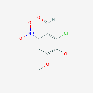 molecular formula C9H8ClNO5 B1596767 2-Chloro-3,4-dimethoxy-6-nitrobenzaldehyde CAS No. 82330-54-9
