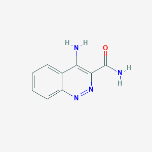molecular formula C9H8N4O B1596795 4-氨基噌啉-3-甲酰胺 CAS No. 38024-35-0
