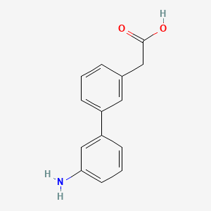 B1596799 (3'-Amino-biphenyl-3-yl)-acetic acid CAS No. 886363-11-7