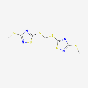 B1596804 Bis(3-methylthio-1,2,4-thiadiazol-5-ylthio)methane CAS No. 444791-15-5