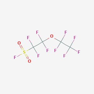 molecular formula C4F10O3S B1596838 1,1,2,2-四氟-2-(1,1,2,2,2-五氟乙氧基)乙磺酰氟 CAS No. 67990-78-7