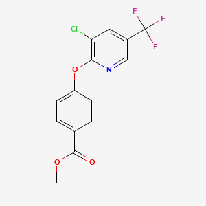 molecular formula C14H9ClF3NO3 B1596839 4-{[3-氯-5-(三氟甲基)吡啶-2-基]氧基}苯甲酸甲酯 CAS No. 7382-40-3