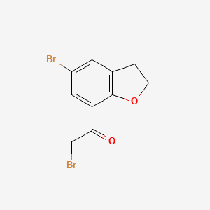 B1596847 2-Bromo-1-(5-bromo-2,3-dihydro-1-benzofuran-7-yl)ethanone CAS No. 690632-70-3