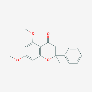 molecular formula C18H18O4 B159687 5,7-Dimethoxy-2-methyl-2-phenyl-chroman-4-one CAS No. 135110-60-0