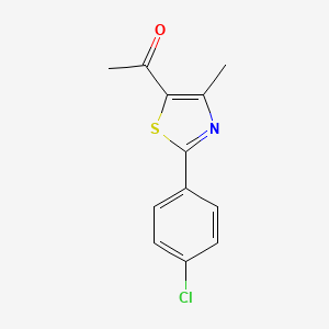 molecular formula C12H10ClNOS B1596871 1-[2-(4-Chlorophenyl)-4-methyl-1,3-thiazol-5-yl]-1-ethanone CAS No. 54001-07-9