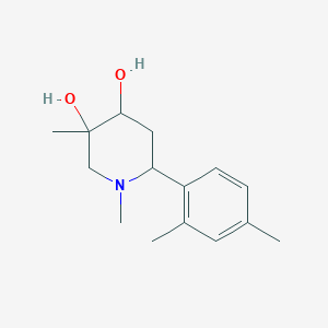 molecular formula C15H23NO2 B159690 6-(2,4-Dimethylphenyl)-1,3-dimethylpiperidine-3,4-diol CAS No. 128887-74-1