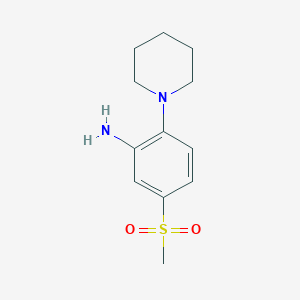 molecular formula C12H18N2O2S B1596909 5-(甲磺酰基)-2-哌啶-1-基苯胺 CAS No. 849035-90-1
