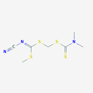 B1596911 (N-cyano-C-methylsulfanylcarbonimidoyl)sulfanylmethyl N,N-dimethylcarbamodithioate CAS No. 353254-70-3