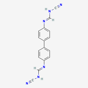 B1596914 N-cyano-N'-[4-[4-[(cyanoamino)methylideneamino]phenyl]phenyl]methanimidamide CAS No. 77021-80-8