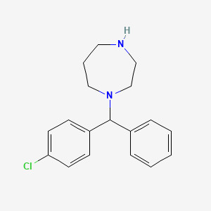 molecular formula C18H21ClN2 B1596922 1-[(4-Chlorophenyl)phenylmethyl]hexahydro-1H-1,4-diazepine CAS No. 24342-60-7
