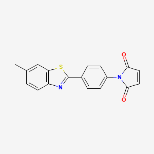 molecular formula C18H12N2O2S B1596967 1-(4-(6-甲基苯并[d]噻唑-2-基)苯基)-1H-吡咯-2,5-二酮 CAS No. 19735-68-3