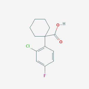 molecular formula C13H14ClFO2 B1596968 1-(2-Chloro-4-fluorophenyl)cyclohexanecarboxylic acid CAS No. 214263-02-2