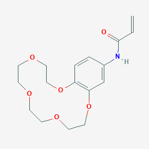 B1596989 N-(2,3,5,6,8,9,11,12-octahydro-1,4,7,10,13-benzopentaoxacyclopentadecin-15-yl)prop-2-enamide CAS No. 68865-30-5